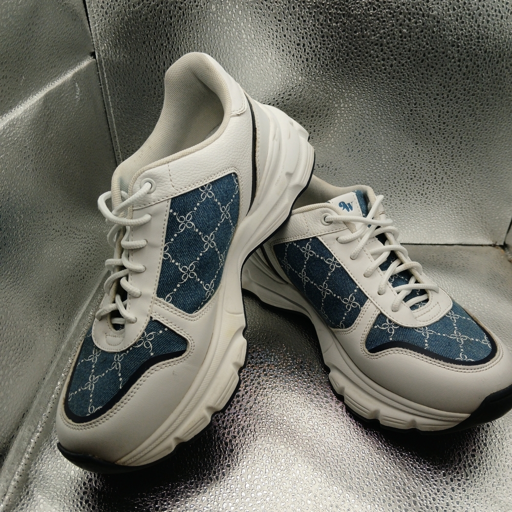 Nine West White and Blue Sneakers Women's Size 9.5